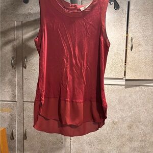 Elegant Red Sleeveless Top
